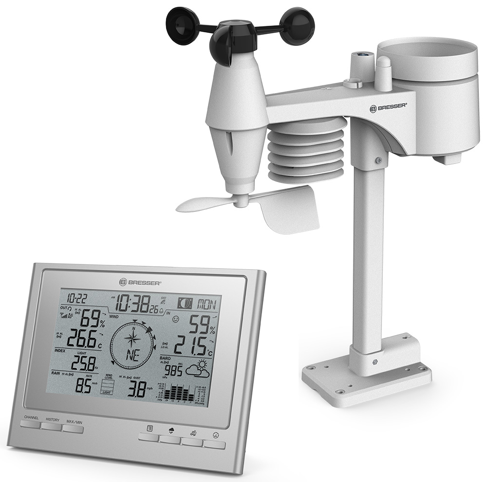 Bresser 7-in-1 ClimateScout Exclusive Line Weather Center, silver – Buy  from the Levenhuk official website in Europe
