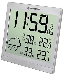photo Bresser TemeoTrend JC LCD RC Weather Station (Wall clock), silver
