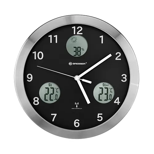 image Bresser MyTime io Wall Clock 30cm, black