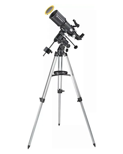 photograph Bresser Polaris 102/460 EQ3 Telescope with solar filter,  1