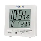 photo Explore Scientific RC Digital Clock with Indoor Temperature, white