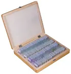 photo Bresser Prepared Slides Set 100pcs, with case