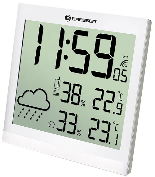 picture Bresser TemeoTrend JC LCD RC Weather Station (Wall clock), white