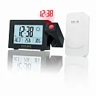 image Explore Scientific Projection RC Alarm Clock w/Weather Forecast, black