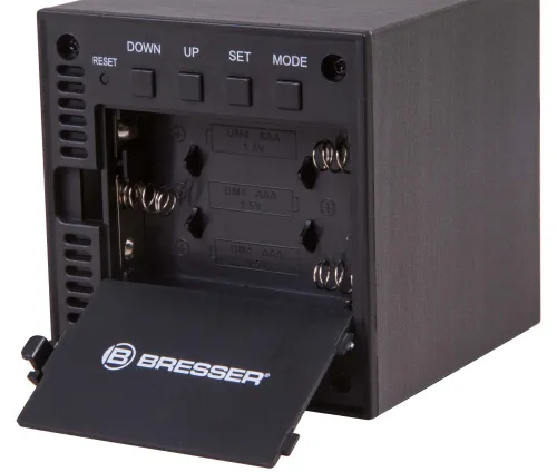 picture Bresser MyTime WAC Tabletop Alarm Clock, black,  7