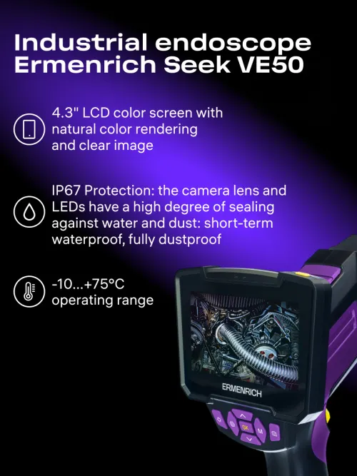 image Ermenrich Seek VE50 Industrial Endoscope,  18