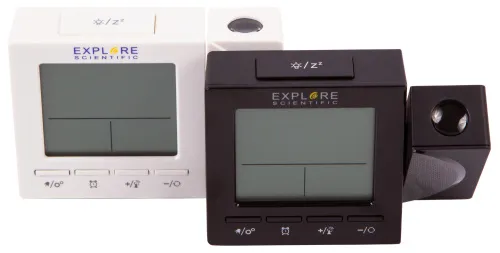 photo Explore Scientific RC Digital Projection Clock with Indoor Temperature, black,  4