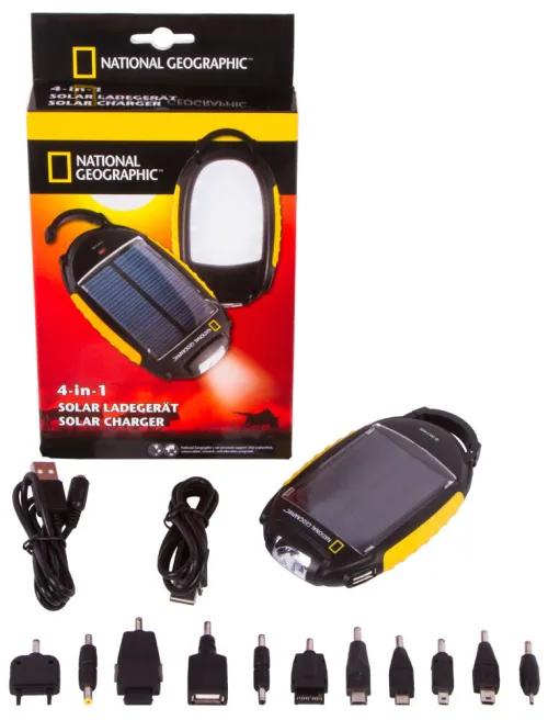 photo Bresser National Geographic Solar Power Charger 4-in-1,  2