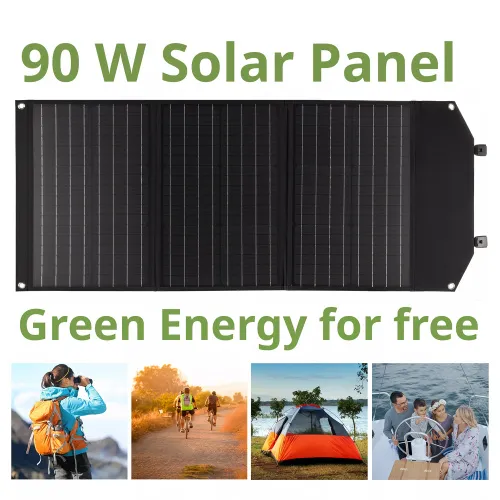 photograph Bresser Mobile Solar Charger 90 Watt with USB,  2