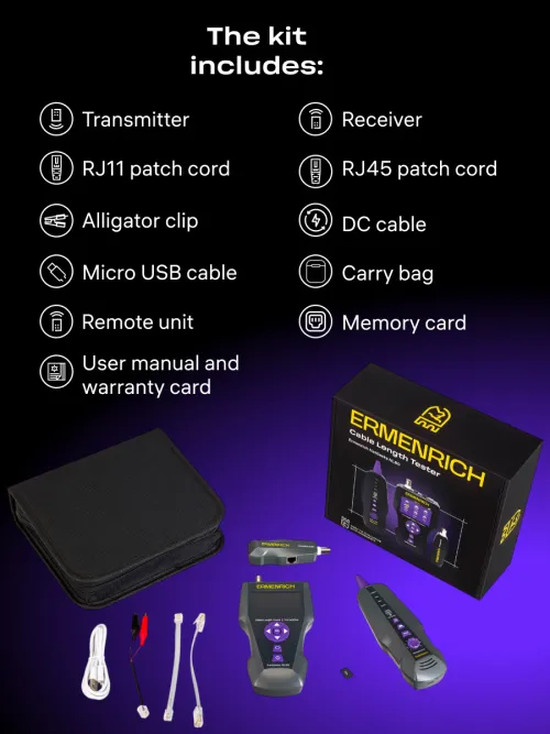 picture Ermenrich NetGeeks NL80 Cable Length Tester,  16