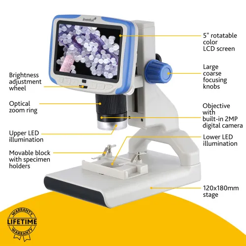 photo Levenhuk Rainbow DM500 LCD Digital Microscope - Exhibition Item,  15