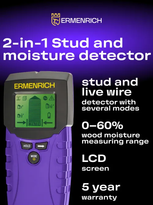 image Ermenrich Ping TM100 2-in-1 Stud and Moisture Detector,  8
