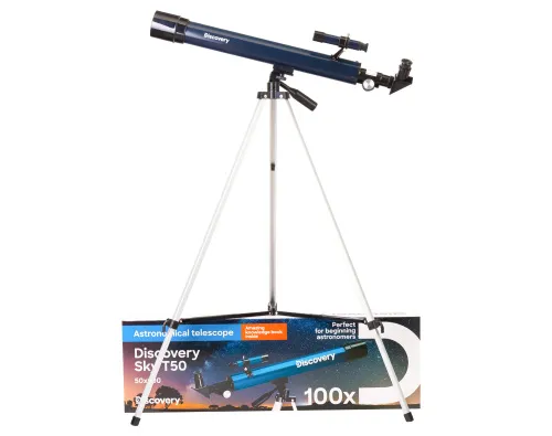image Levenhuk Discovery Sky T50 Telescope with book,  2