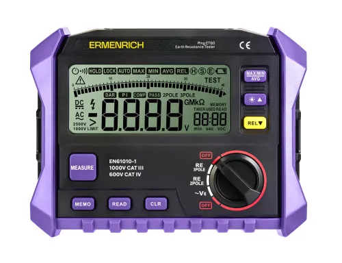 photo Ermenrich Ping ET60 Earth Resistance Tester,  3