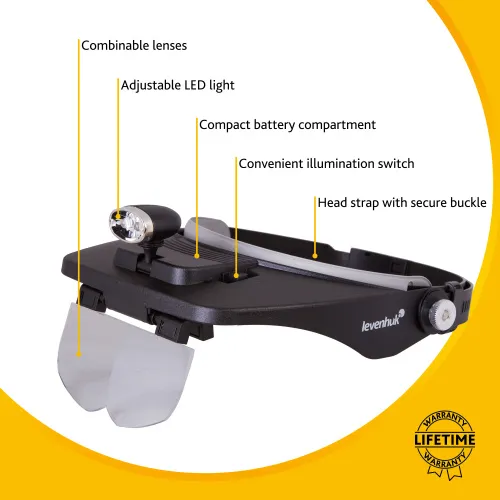 picture Levenhuk Zeno Vizor H3 Head Magnifier,  12