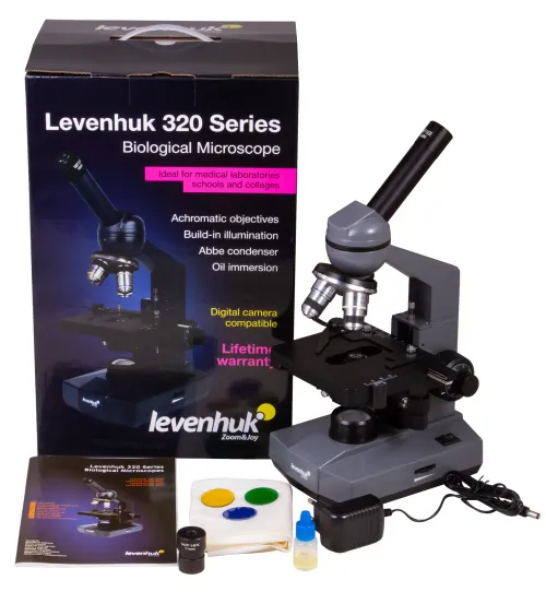 image Levenhuk 320 PLUS Biological Monocular Microscope - Exhibition Item,  2