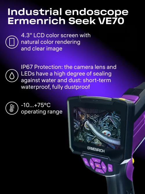 photo Ermenrich Seek VE70 Industrial Endoscope,  16