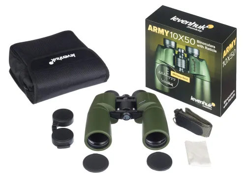 image Levenhuk Army 10x50 Binoculars with Reticle,  5