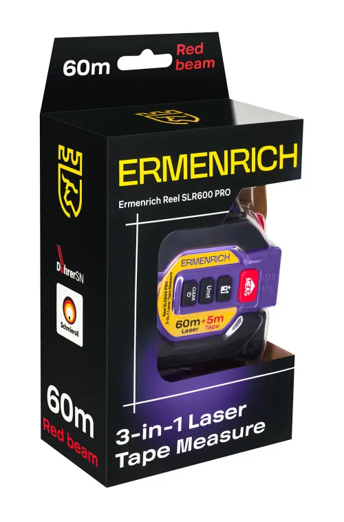 picture Ermenrich Reel SLR600 PRO 3-in-1 Laser Tape Measure,  8