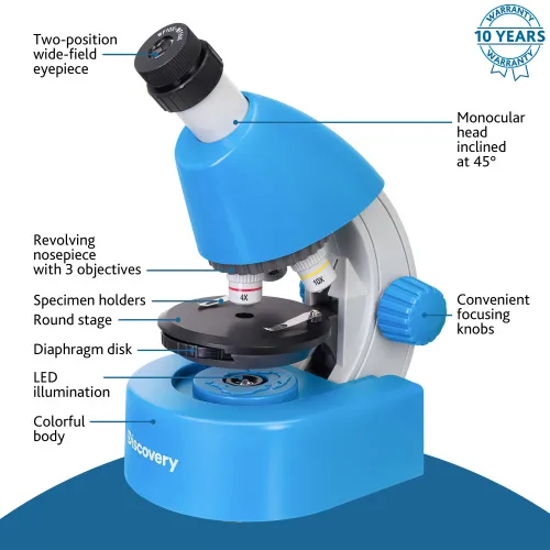 image Levenhuk Discovery Micro Microscope with book,  16