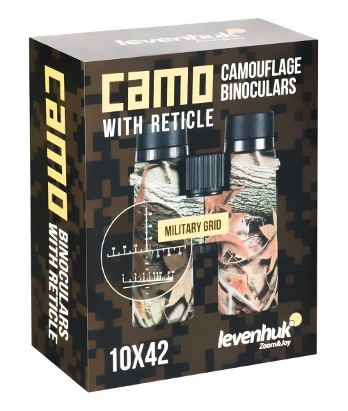 photograph Levenhuk Camo 10x42 Binoculars with Reticle,  14