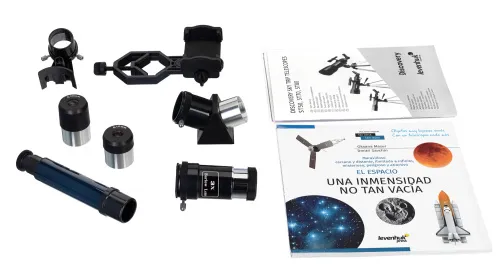photograph Levenhuk Discovery Sky Trip ST70 Telescope with book,  4