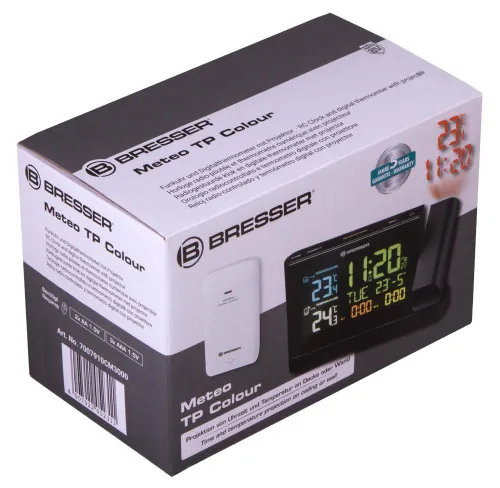 photograph Bresser Projection Clock with Color Display, black,  11