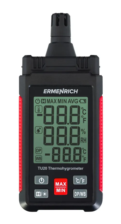image Ermenrich Wett TU20 Thermohygrometer,  6