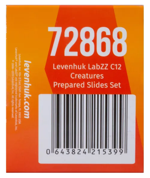 photo Levenhuk LabZZ C12 Creatures Prepared Slides Set,  10