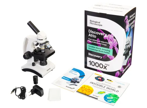 image Levenhuk Discovery Atto Polar microscope with book,  2