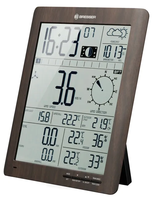 photo Bresser ClimaTemp XXL Weather Station, wooden look,  3