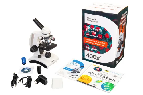 picture Levenhuk Discovery Femto Polar digital microscope with book,  2