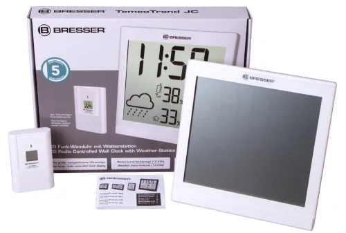picture Bresser TemeoTrend JC LCD RC Weather Station (Wall clock), white,  2