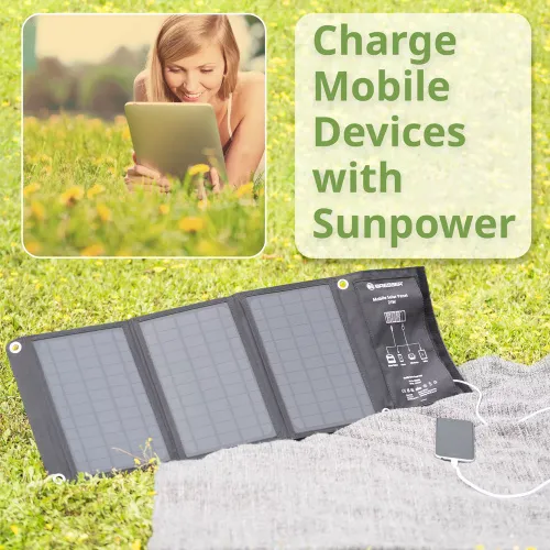 picture Bresser Mobile Solar Charger 21 Watt with USB,  3