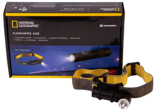 image Bresser National Geographic ILUMINOS 450 LED Flashlight with Head Mount,  10