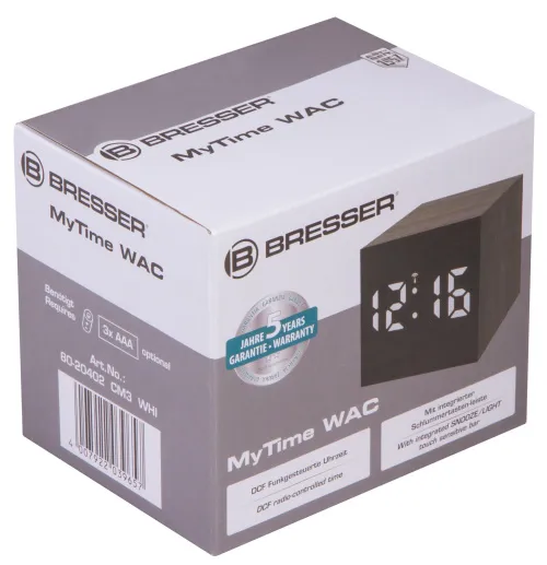 picture Bresser MyTime WAC Tabletop Alarm Clock, black,  10