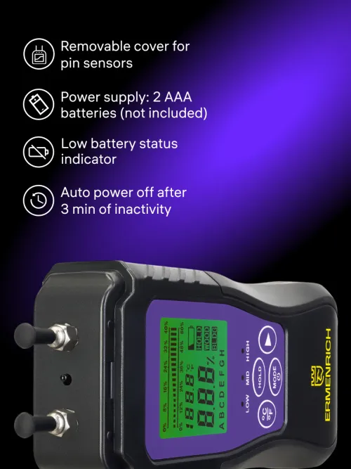 picture Ermenrich Wett MW30 Moisture Detector,  9