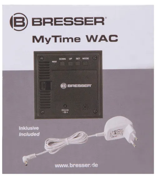 picture Bresser MyTime WAC Tabletop Alarm Clock, black,  13