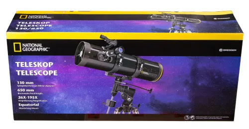 photograph Bresser National Geographic 130/650 EQ Telescope,  8