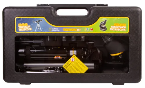 photograph Bresser National Geographic Set: 50/360 AZ Telescope and 40x–640x Microscope,  2