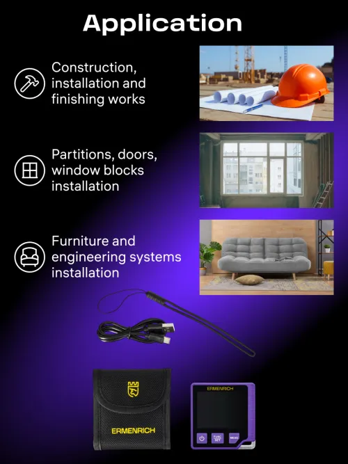 image Ermenrich Verk LQ60 3-in-1 Digital Level with Laser Meter,  13