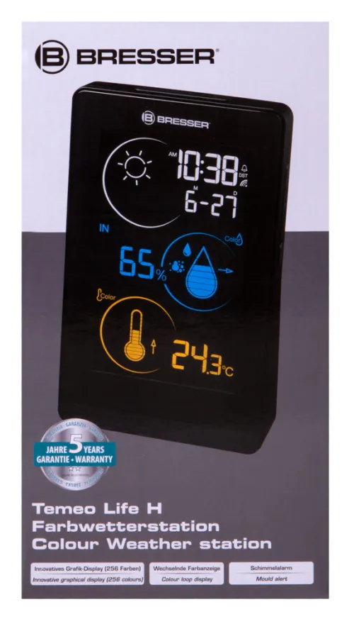 photograph Bresser Temeo Life H Weather Station with Color Display, black,  11