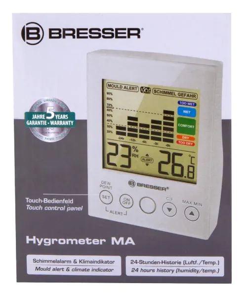 photograph Bresser Mould Alert Hygrometer, white,  9