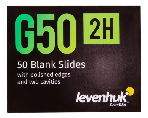 image Levenhuk G50 2H Double Cavity Blank Slides, 50 pcs,  8