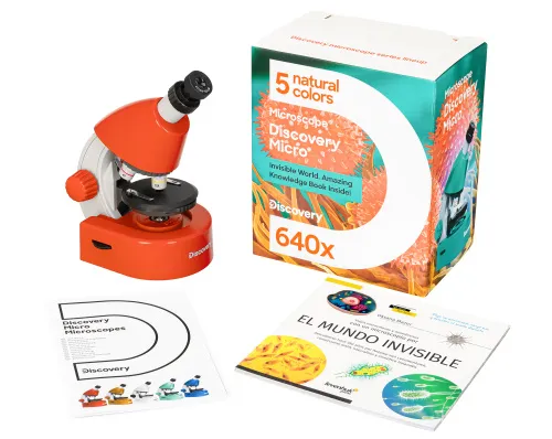 image Levenhuk Discovery Micro Microscope with book,  4
