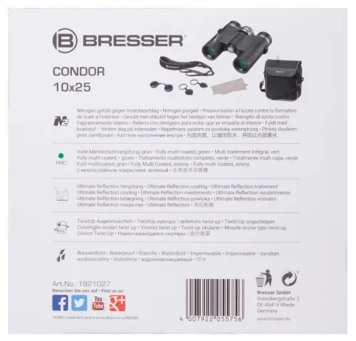 image Bresser Condor UR 10x25 Binoculars,  14