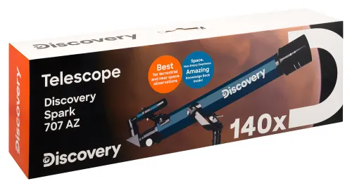 picture Levenhuk Discovery Spark 707 AZ Telescope with book,  15