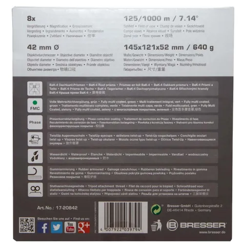 photo Bresser Pirsch 8x42 Binoculars,  13