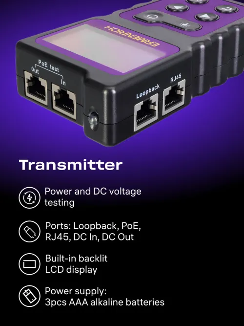 picture Ermenrich NetGeeks NP25 PoE Tester,  14