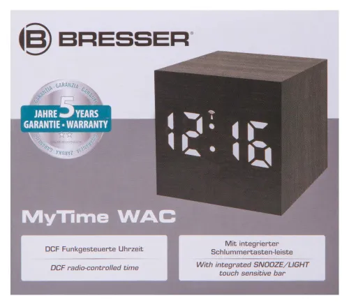 picture Bresser MyTime WAC Tabletop Alarm Clock, black,  11